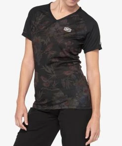 100 Percent 100% Airmatic Womens Jersey - Black Floral