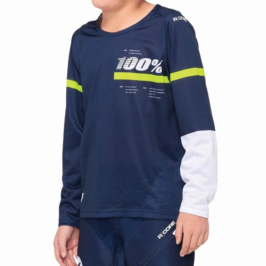 100 Percent 100% R-Core Youth Jersey - Dark Blue / Yellow CLOTHING 100 Percent 100% R-Core Youth Jersey - Dark Blue / Yellow CLOTHING