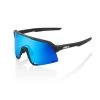 100 Percent CLOTHING 100% S3 Sunglasses - Matte Black - HiPER Blue Multilayer Mirror Lens