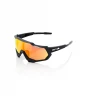 100 Percent 100% Speedtrap Sunglasses - Soft Tact Black - HiPER Red CLOTHING