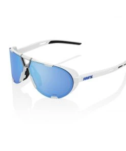 100 Percent CLOTHING 100% Westcraft Sunglasses - Soft Tact White - HiPER Blue Multilayer Mirror Lens