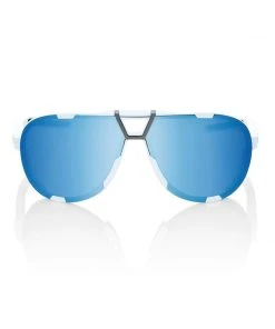 100 Percent CLOTHING 100% Westcraft Sunglasses - Soft Tact White - HiPER Blue Multilayer Mirror Lens