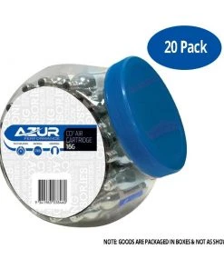 Azur 20x CO2 Cartridges - 16g - Threaded