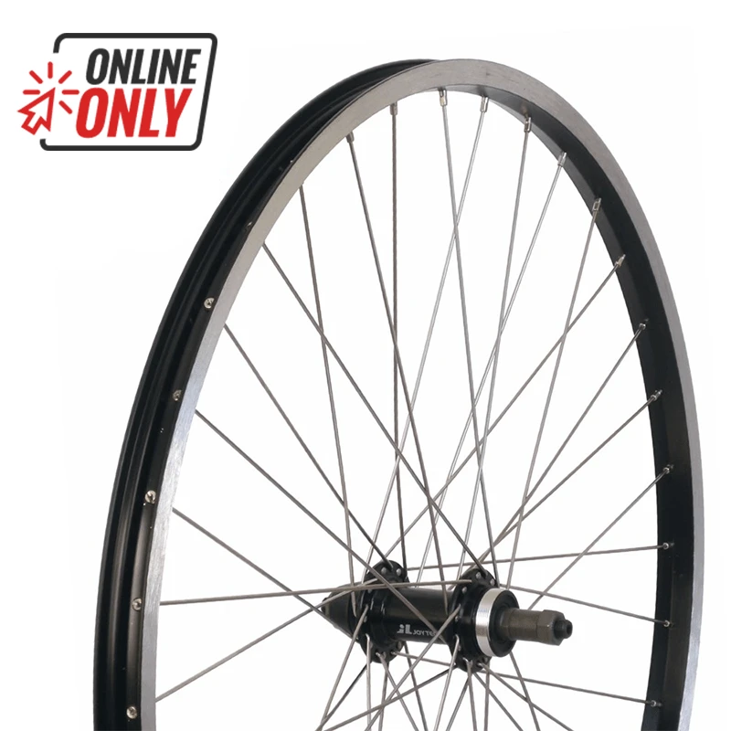 Generic 26" MTB Alloy Screw-on Rear Wheel - Black Rim - Silver Spokes PARTS Generic 26" MTB Alloy Screw-on Rear Wheel - Black Rim - Silver Spokes PARTS