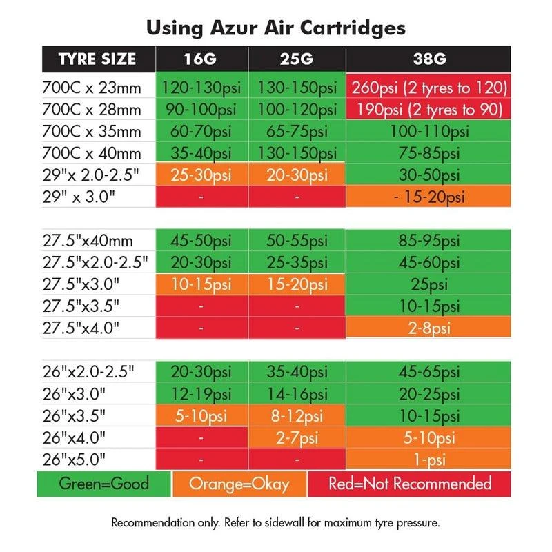 Azur ACCESSORIES 60x CO2 Cartridges - 16g - Threaded Azur ACCESSORIES 60x CO2 Cartridges - 16g - Threaded