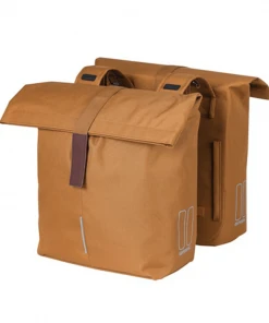 Basil City Double Bag 28-32L - Camel Brown