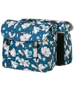 Basil Magnolia Double Bicycle Bag 35L - Teal Blue