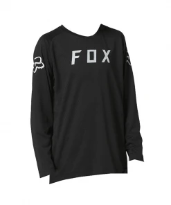 Fox Youth Defend LS Jersey - Black CLOTHING