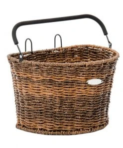 Lekker Classic Oval Front Wicker Basket - Dark Brown ACCESSORIES