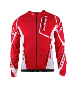CLOTHING LOOK Pro Team Long Sleeve Jersey - Red / White