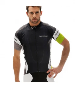 CLOTHING LOOK Short Sleeve Jersey - Black / Green