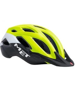 MET Crossover Helmet - Safety Yellow / White