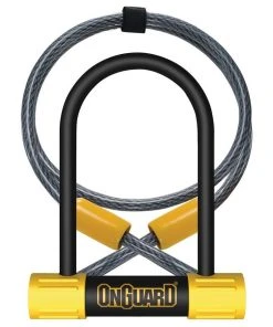 OnGuard 8015 Bulldog Mini DT Key U-Lock + Looped Cable