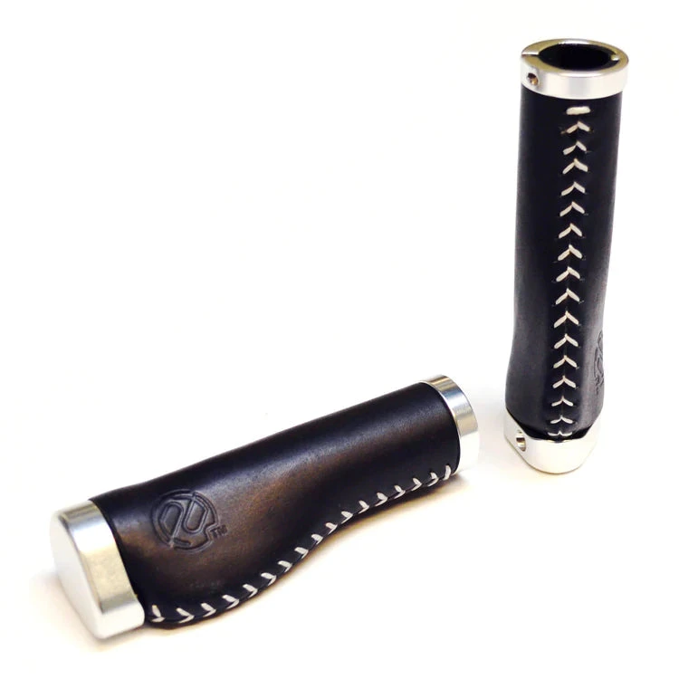 Generic PARTS Portland Whisky Lock-On Leather Grips - Black Generic PARTS Portland Whisky Lock-On Leather Grips - Black