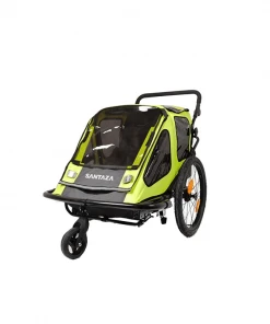 Satori Santaza Kids Bike Trailer - 2 IN 1 TRAILER/WALKER - Neon 4 Satori Santaza Kids Bike Trailer - 2 IN 1 TRAILER/WALKER - Neon