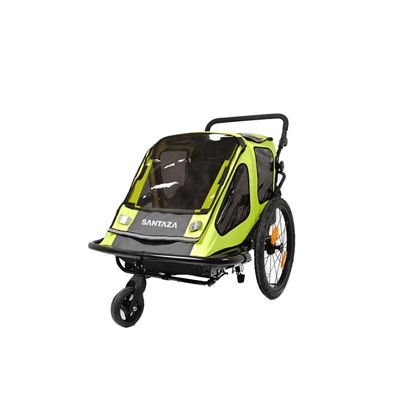 Satori Santaza Kids Bike Trailer - 2 IN 1 TRAILER/WALKER - Neon Satori Santaza Kids Bike Trailer - 2 IN 1 TRAILER/WALKER - Neon