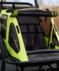 Satori Santaza Kids Bike Trailer - 2 IN 1 TRAILER/WALKER - Neon 5 Satori Santaza Kids Bike Trailer - 2 IN 1 TRAILER/WALKER - Neon