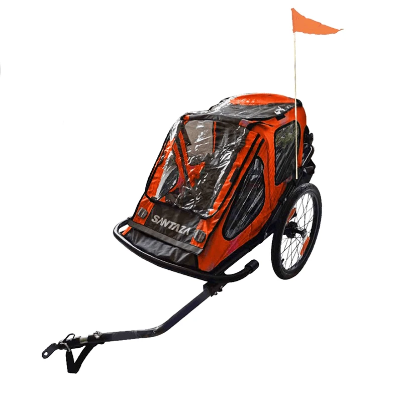 Satori Santaza Kids Bike Trailer - 2 IN 1 TRAILER/WALKER - Orange Satori Santaza Kids Bike Trailer - 2 IN 1 TRAILER/WALKER - Orange