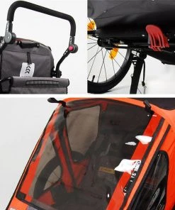 Satori Santaza Kids Bike Trailer - 2 IN 1 TRAILER/WALKER - Orange 6 Satori Santaza Kids Bike Trailer - 2 IN 1 TRAILER/WALKER - Orange