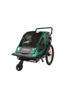 Satori Santaza Kids Bike Trailer - 2 IN 1 TRAILER/WALKER - Teal