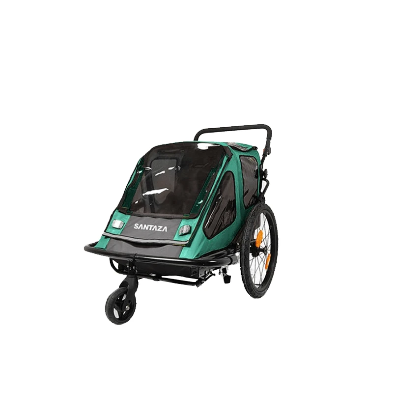 Satori Santaza Kids Bike Trailer - 2 IN 1 TRAILER/WALKER - Teal Satori Santaza Kids Bike Trailer - 2 IN 1 TRAILER/WALKER - Teal