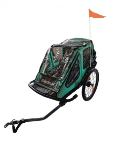 Satori Santaza Kids Bike Trailer - 2 IN 1 TRAILER/WALKER - Teal