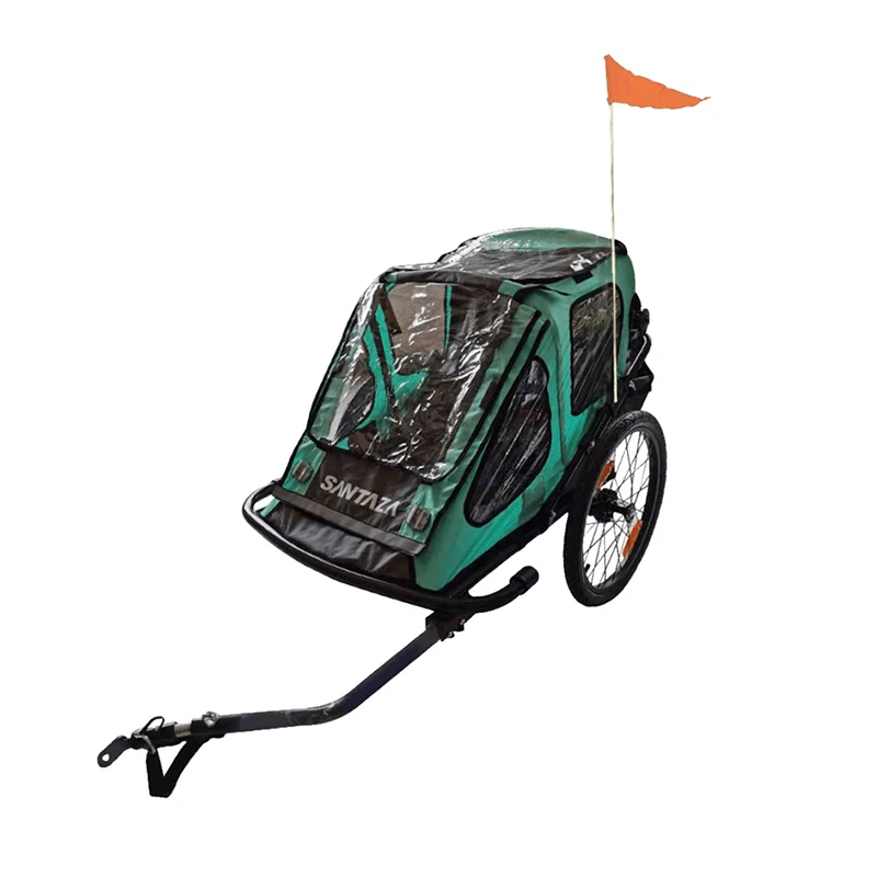 Satori Santaza Kids Bike Trailer - 2 IN 1 TRAILER/WALKER - Teal Satori Santaza Kids Bike Trailer - 2 IN 1 TRAILER/WALKER - Teal