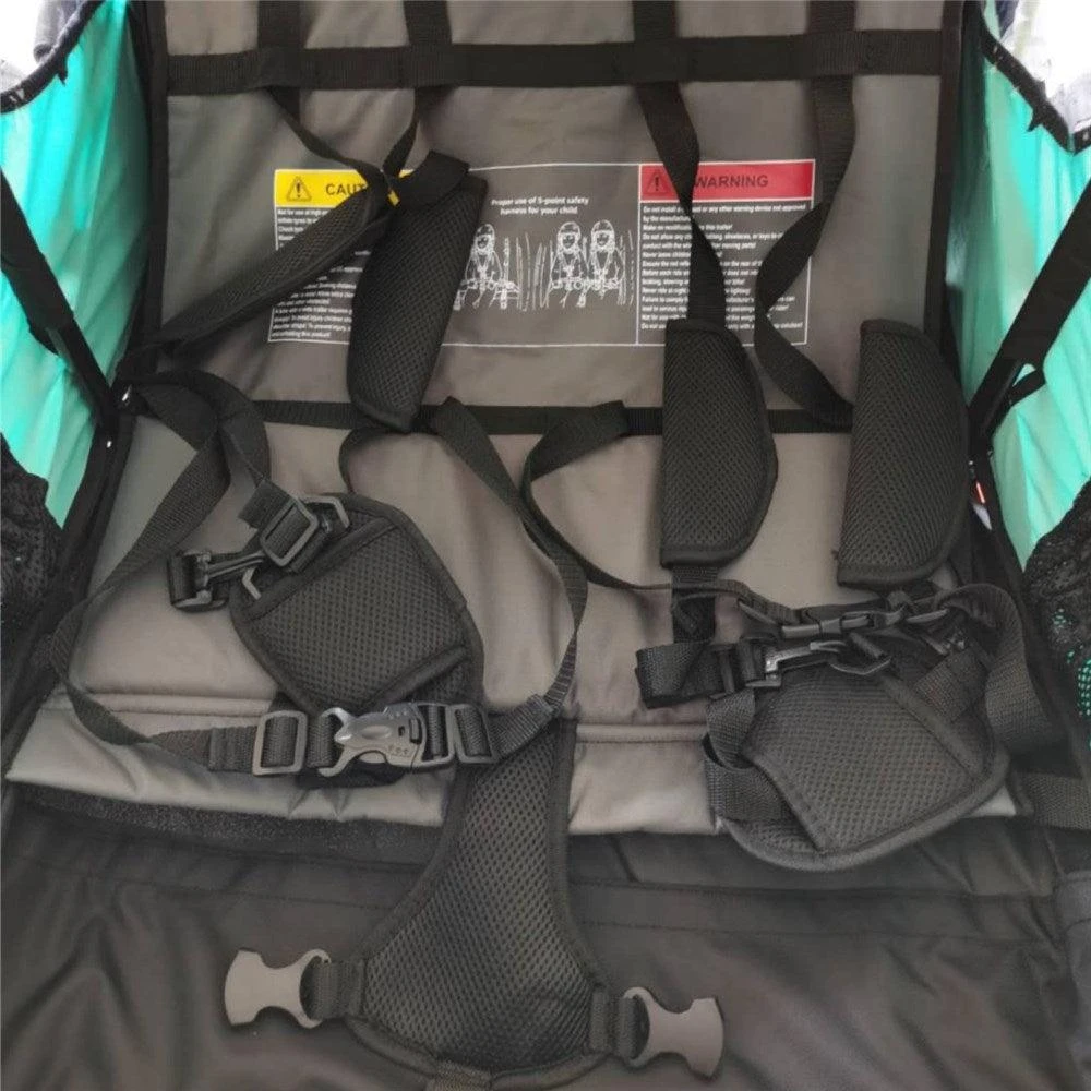 Satori Santaza Kids Bike Trailer - 2 IN 1 TRAILER/WALKER - Teal Satori Santaza Kids Bike Trailer - 2 IN 1 TRAILER/WALKER - Teal